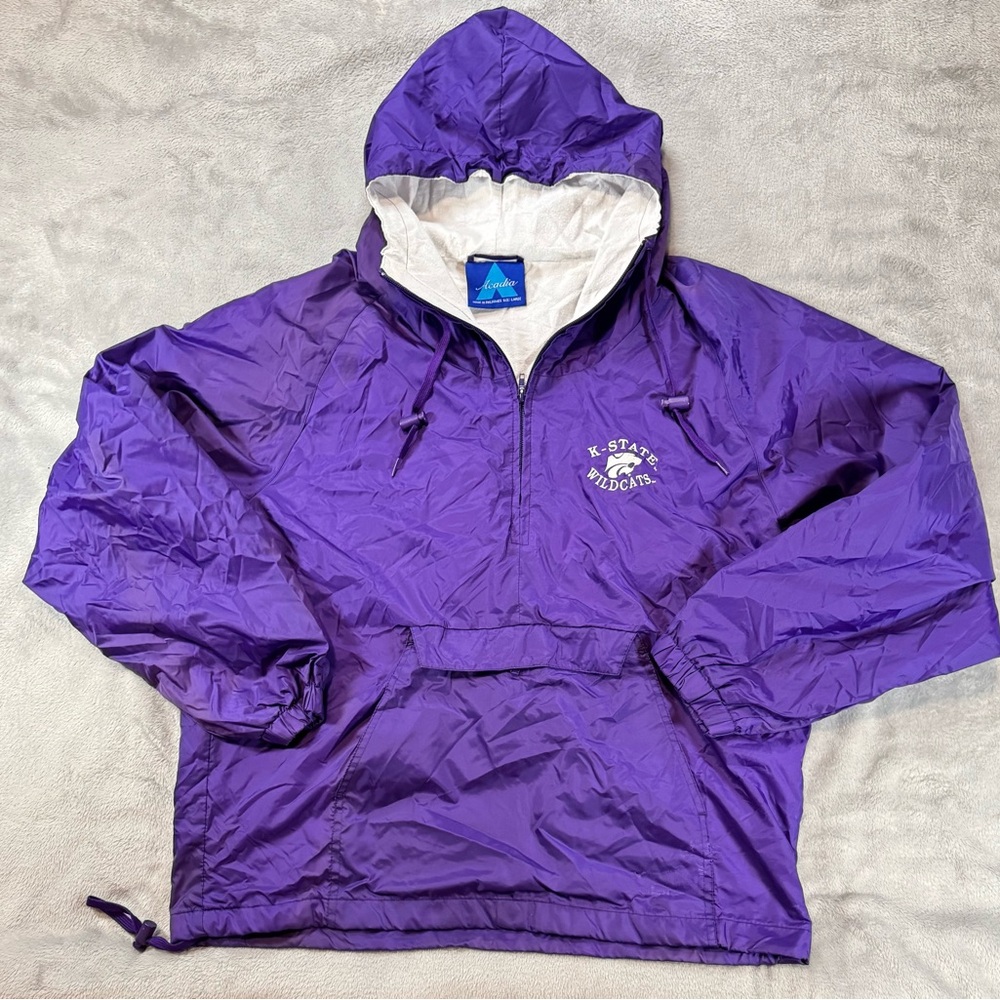 Kansas State Wildcats Acadia Vintage 90’s Men's Pullover Windbreaker Jacket L🔥